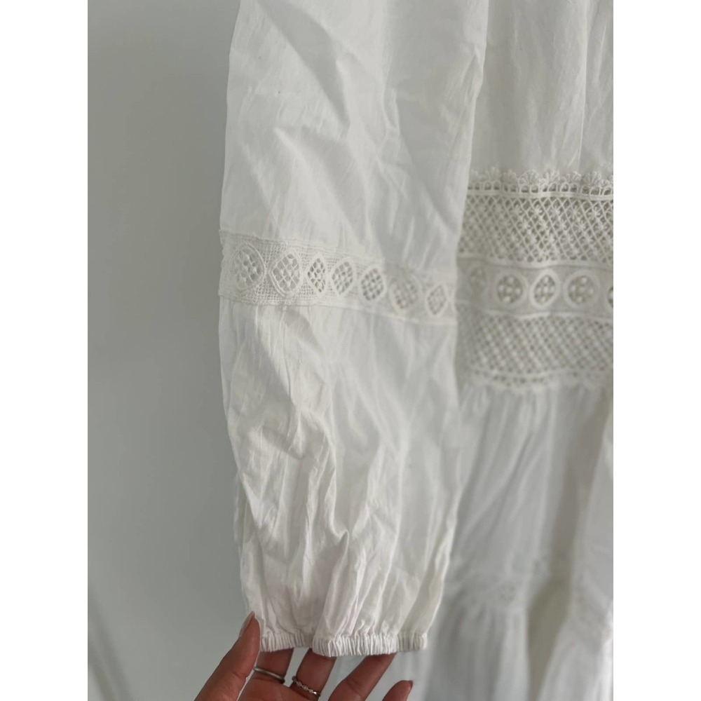 Area Stars Crochet Lace Mini Dress White Size L NWT - Picture 6 of 10
